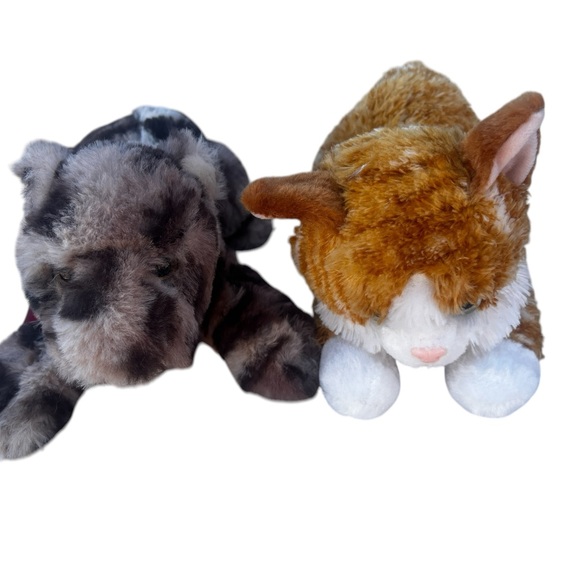 Two Aurora Flopsie Chester Cat & Realistic Cheetah Leopard Plush Lot of 2 - Picture 15 of 16